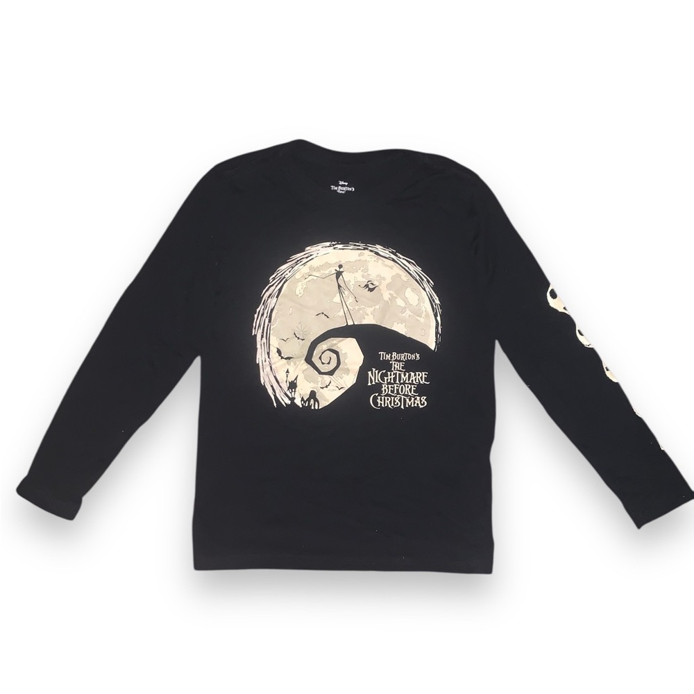 Kids Nightmare before Christmas Black Long-Sleeve Graphic Tee Size small